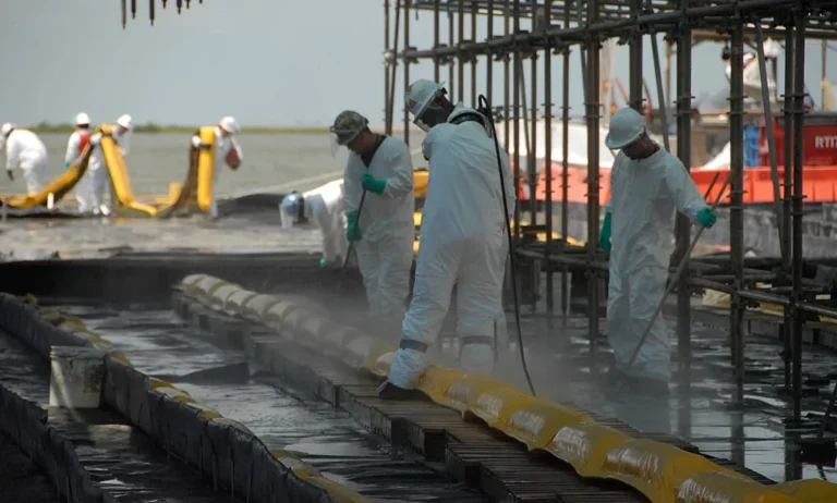 BP is buying academic research to avoid compensating workers harmed when cleaning up after the Deepwater Horizon oil rig disaster in 2010. (Photo: NIOSH)